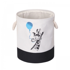 Fabric Storage Bins Foldable Canvas Bucket for Kids Toy Hamper