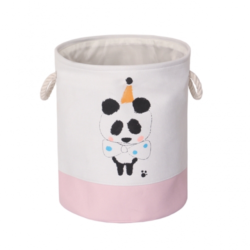 Collapsible Canvas Storage Box, Fodable Laundry Hamper Bucket Waterproof Bins